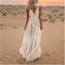 Women's Summer Maxi Dress - Polka Dot Sleeveless V-Neck Boho Sundress for Warm Weather Events 0