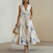 Women's Summer Maxi Dress - Sleeveless Floral Pattern for Elegant Warm Weather Style 0