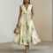 Women's Summer Maxi Dress - Sleeveless Floral Pattern for Elegant Warm Weather Style 4