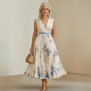 Women's Summer Maxi Dress - Sleeveless Floral Pattern for Elegant Warm Weather Style 7