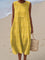 Women's Summer Midi Dress with Pockets, Sleeveless Design for Effortless Style and Comfort 2