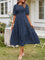 Women's Summer Midi Dress with Smocked Bodice, Puff Sleeves, and Tiered Skirt 11