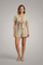 Women’s Summer Two-Piece Set V-Neck Crop Top and Elastic Waist Shorts 0