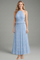 Women’s Summer Two Piece Set Halter Crop Top and Pleated Maxi Skirt 2