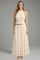 Women’s Summer Two Piece Set Halter Crop Top and Pleated Maxi Skirt 6