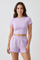 Women’s Summer Two Piece Set with Short Sleeve Crop Top and Elastic Waist Shorts 2