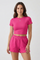 Women’s Summer Two Piece Set with Short Sleeve Crop Top and Elastic Waist Shorts 8