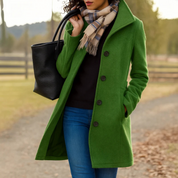 Women's Tailored Button Front Overcoat for Sophisticated Winter Style 5