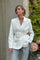 Women's Tailored Wrap Blazer with Rosette Detail and Tie Belt 0