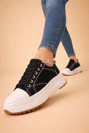 Women's Trendy High-Top Sneakers Comfortable Canvas 0