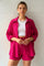 Women’s Two-Piece Set with Oversized Blouse and Adjustable High-Rise Shorts 6