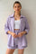 Women’s Two-Piece Set with Oversized Blouse and Adjustable High-Rise Shorts 9