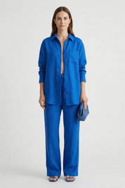 Women's Two Piece Set - Button Shirt & Straight Trousers - Chic Matching Sets Women for Casual & Professional Wear 2