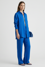Women's Two Piece Set - Button Shirt & Straight Trousers - Chic Matching Sets Women for Casual & Professional Wear 4