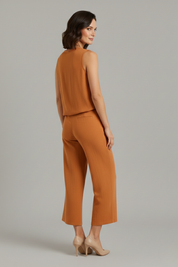 Women's Two Piece Set – Sleeveless Top & Cropped Wide Leg Trousers Co Ord Sets for Summer Casual Wear 3
