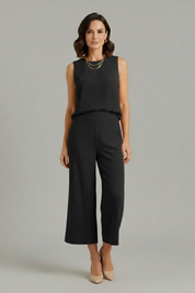 Women's Two Piece Set – Sleeveless Top & Cropped Wide Leg Trousers Co Ord Sets for Summer Casual Wear 6