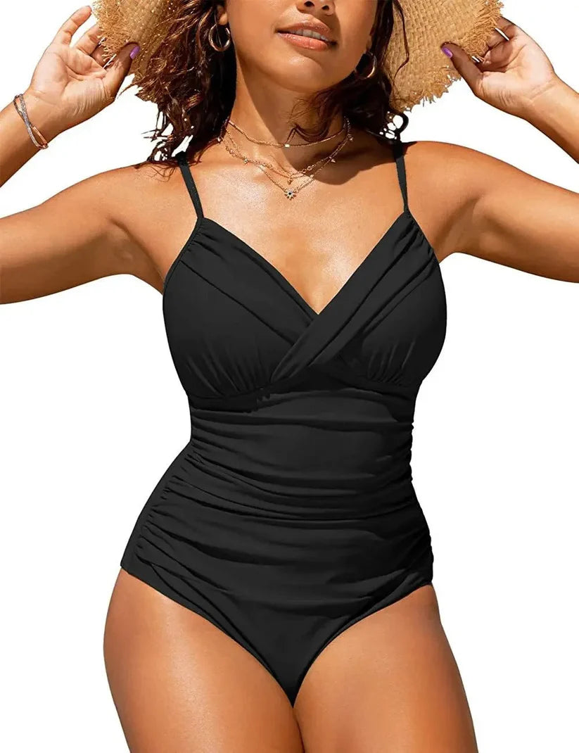 Women's V-neck swimsuit 0