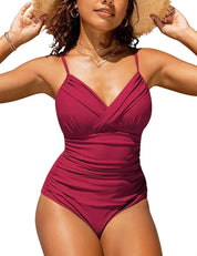 Women's V-neck swimsuit 11