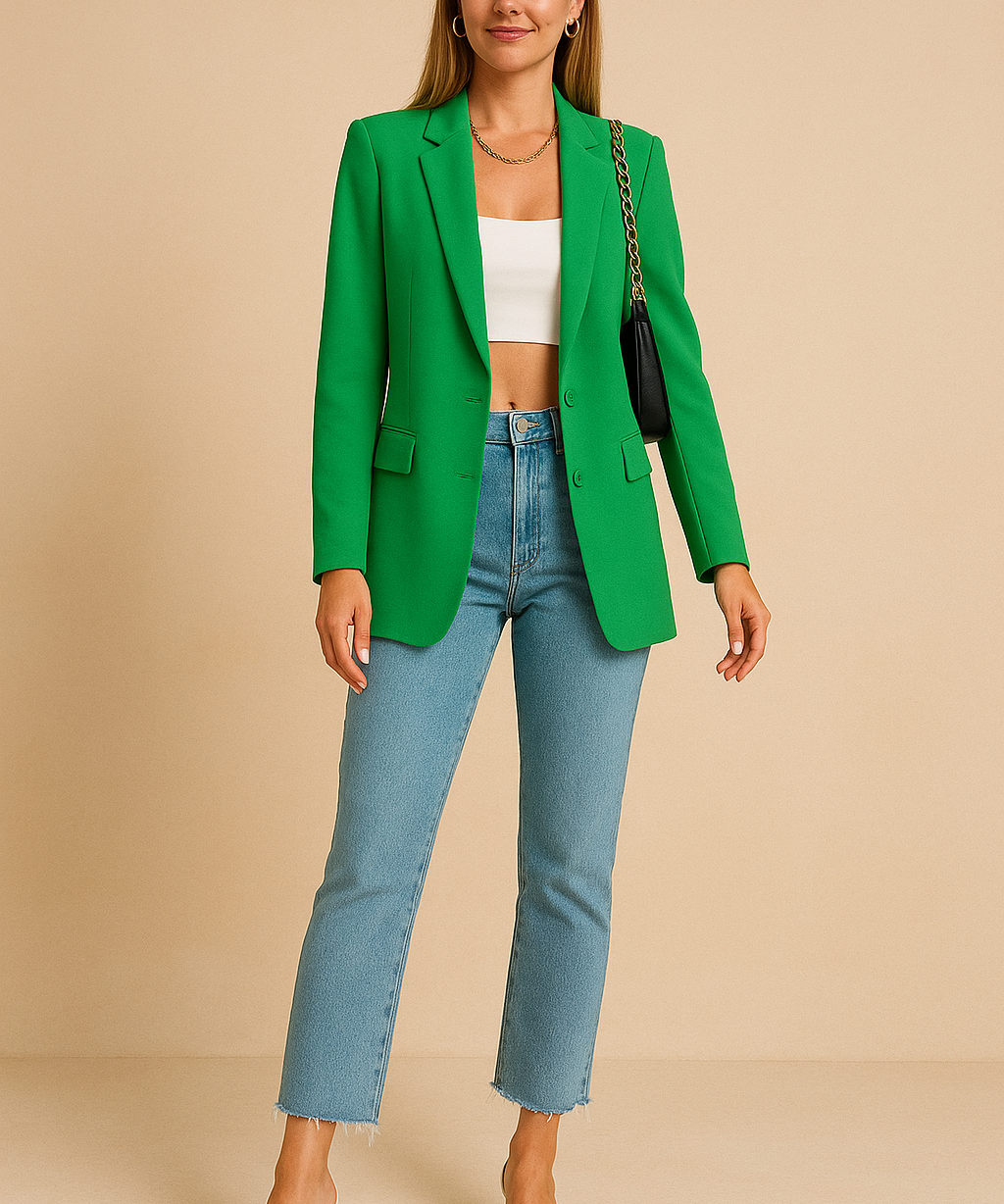 Women's Versatile Blazer Lightweight Fabric for Everyday Wear 0