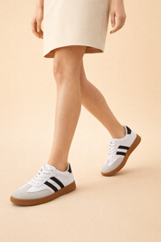 Women's Walking Shoes for Women Comfortable Faux Leather and Mesh Trainers 0