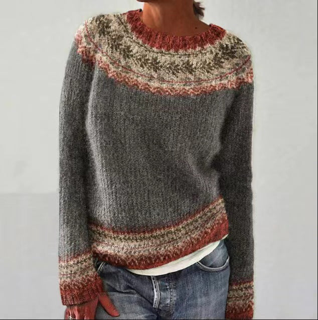 Women's Winter Vintage Design Sweater – Soft Knit Sweater | DANIQUE 8