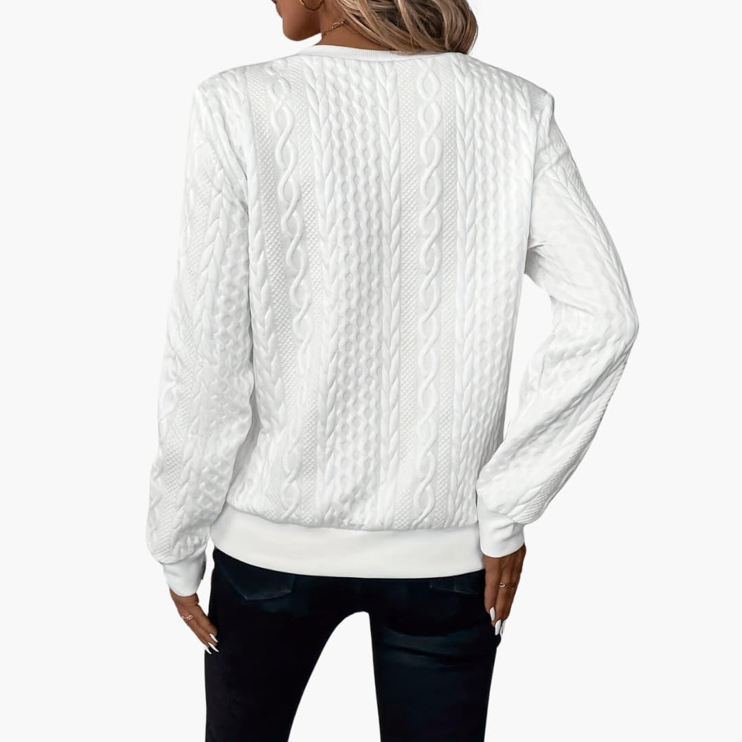 Womens Half Zip Jumper - Stylish Cable Knit Pullover with Zippered Neckline for Comfort and Versatility 2