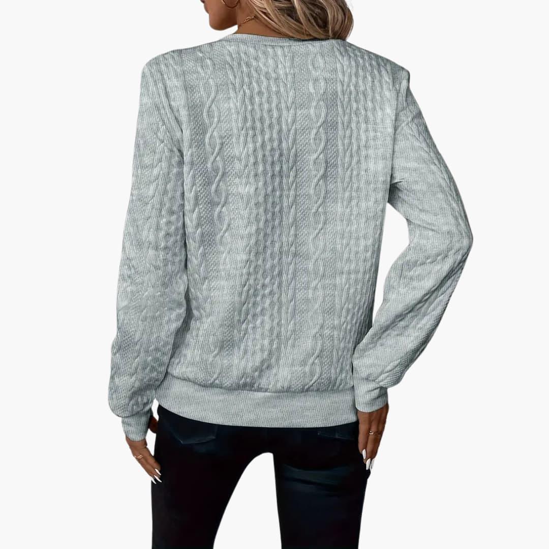 Womens Half Zip Jumper - Stylish Cable Knit Pullover with Zippered Neckline for Comfort and Versatility 5