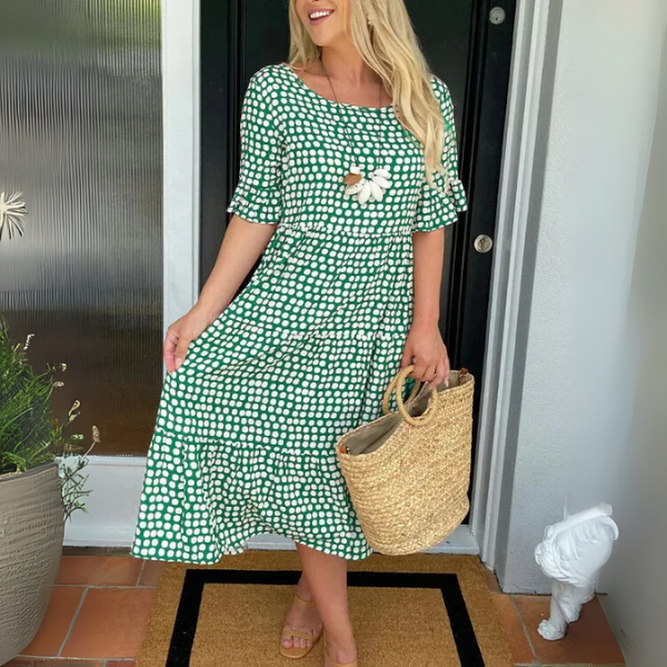 Womens Tiered Midi Dress - Elegant Summer Dresses for Effortless Style 3