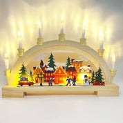 Wooden Christmas LED Bridge Lamp Decorations 1