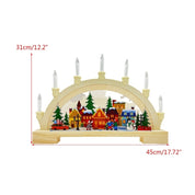 Wooden Christmas LED Bridge Lamp Decorations 2
