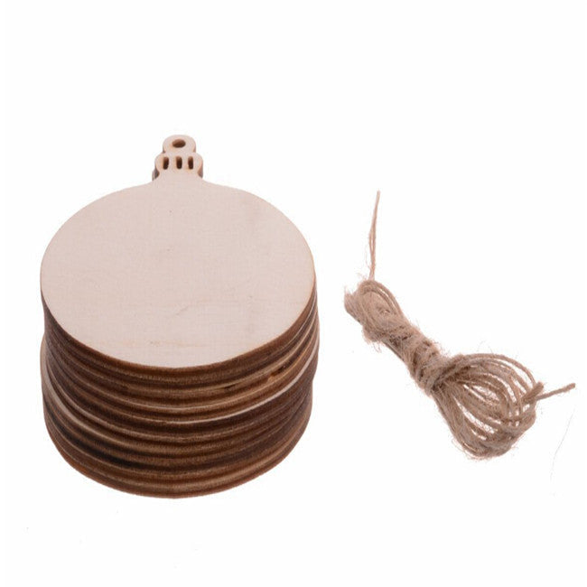 Wooden Christmas Tree Hanging Pendant Set 4