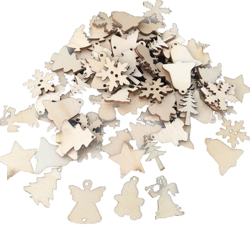 Wooden Christmas hanging, set of 50 pieces 1