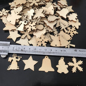 Wooden Christmas hanging, set of 50 pieces 2