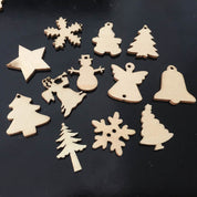 Wooden Christmas hanging, set of 50 pieces 3