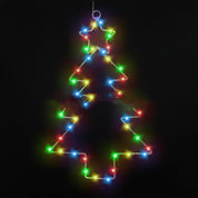 Wrought Iron Christmas Tree Shaped Lantern Festival LED Christmas Garland String Lights Fairy Curtain Lights for Home Party Decorations 0