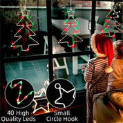 Wrought Iron Christmas Tree Shaped Lantern Festival LED Christmas Garland String Lights Fairy Curtain Lights for Home Party Decorations 3