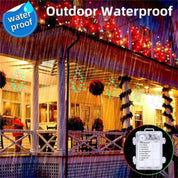 Wrought Iron Christmas Tree Shaped Lantern Festival LED Christmas Garland String Lights Fairy Curtain Lights for Home Party Decorations 5