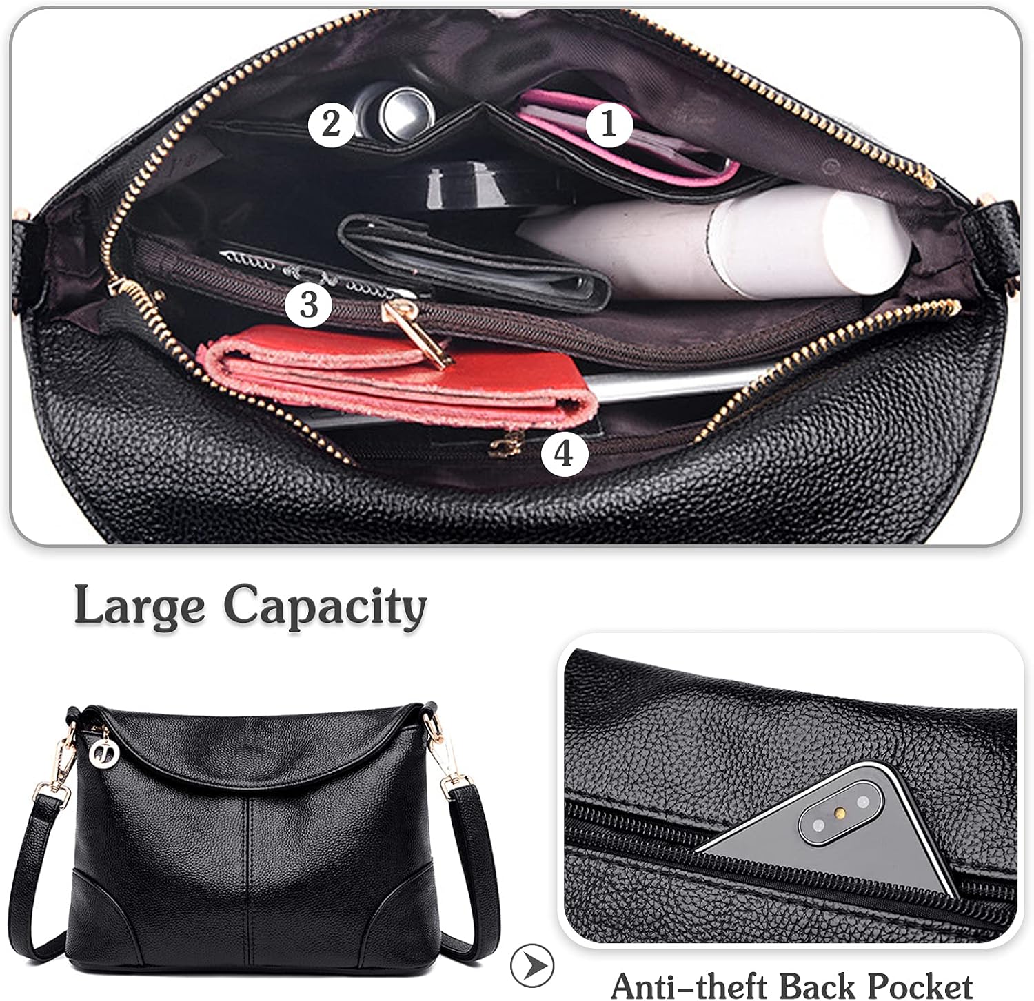 Zara | Stylish and Secure Anti-Theft Crossbody Bag 4