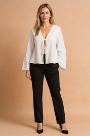 Zofia | Tie-up Blouse with Wide Sleeves 1