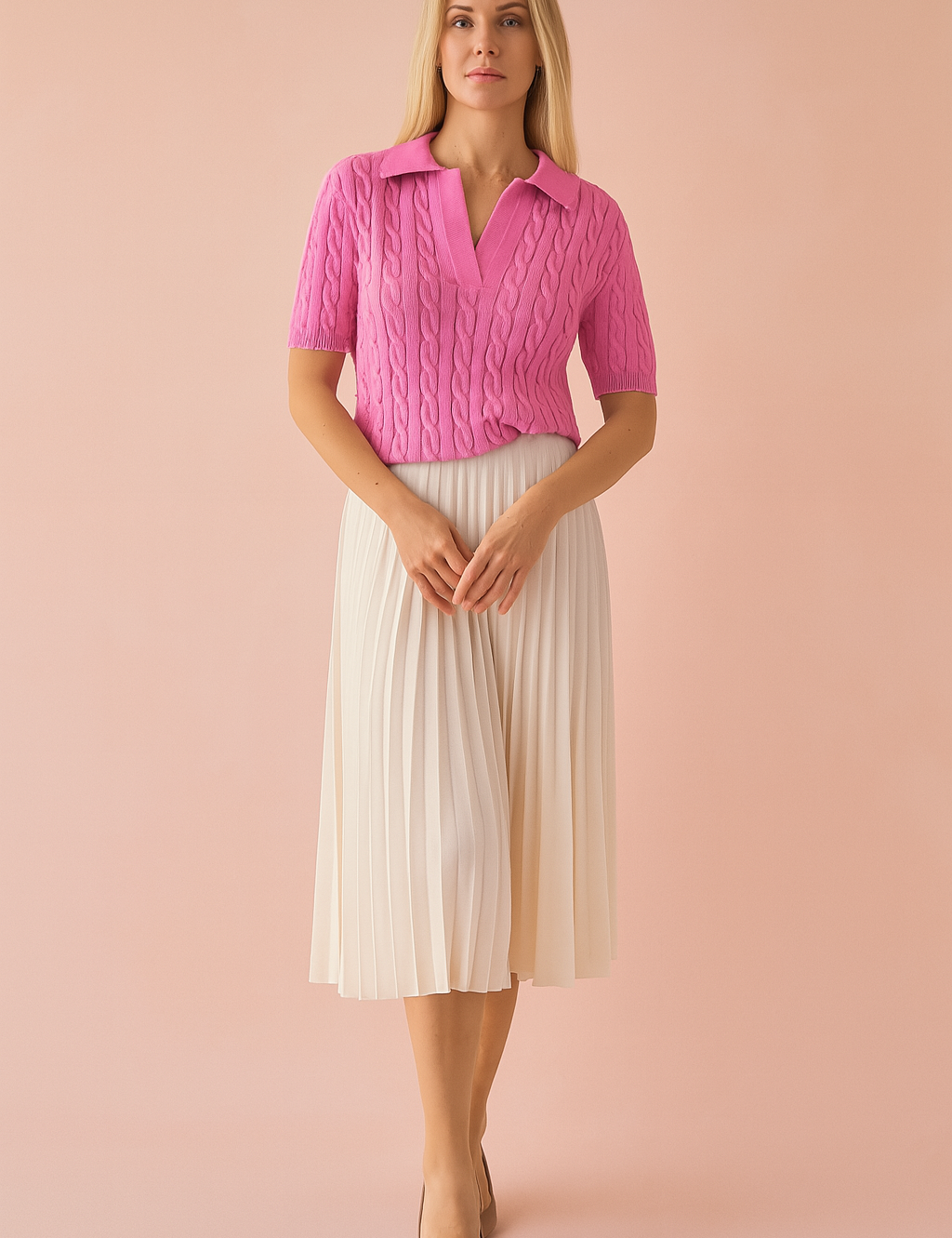 Zuzanna | Collared Sweater Blouse 0