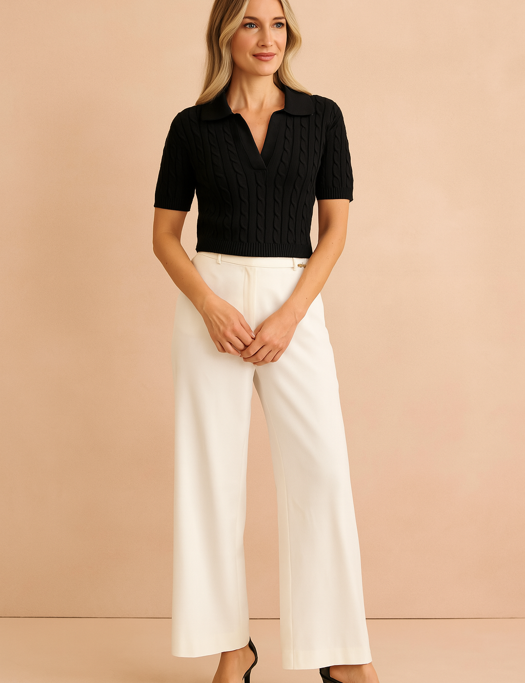 Zuzanna | Collared Sweater Blouse 1