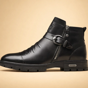 Sebastian | Polished Zip-Up Ankle Boots for Sharp Urban Smart Style