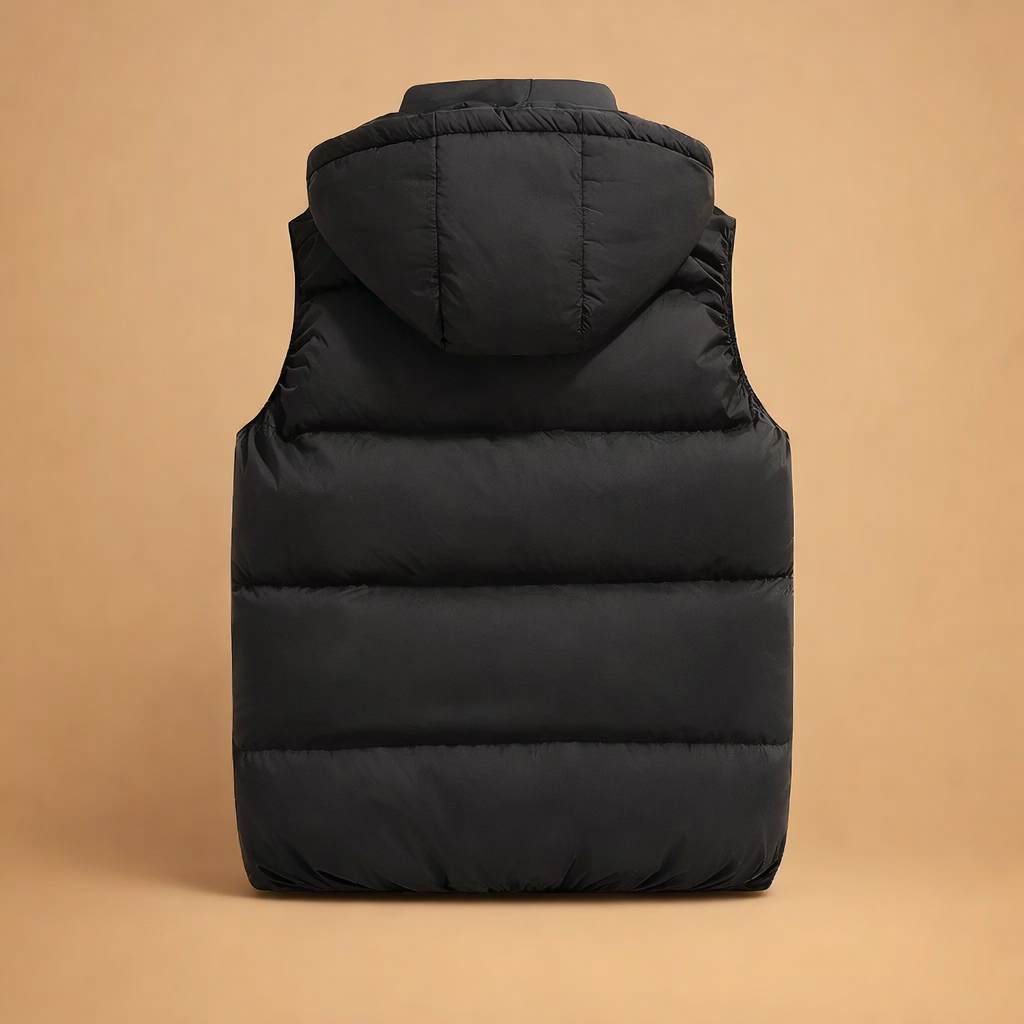 Ronan | Men's Hooded Quilted Puffer Vest with Front Zip