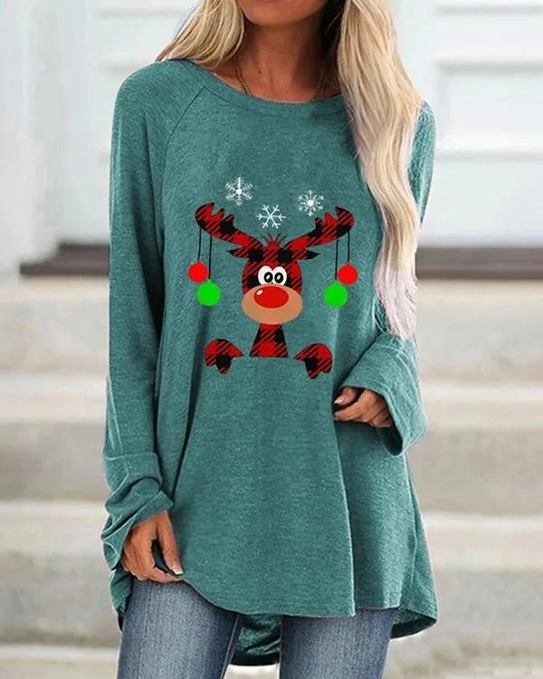 Women's Cozy Sweatshirt Festive Knit