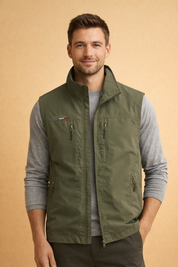 Maddox | Men's Outdoor Utility Vest with Multi-Zip Pockets
