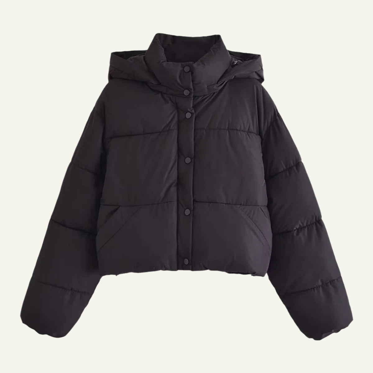 Women's Black Puffer Jacket Lightweight Warm Insulating Winter Coat