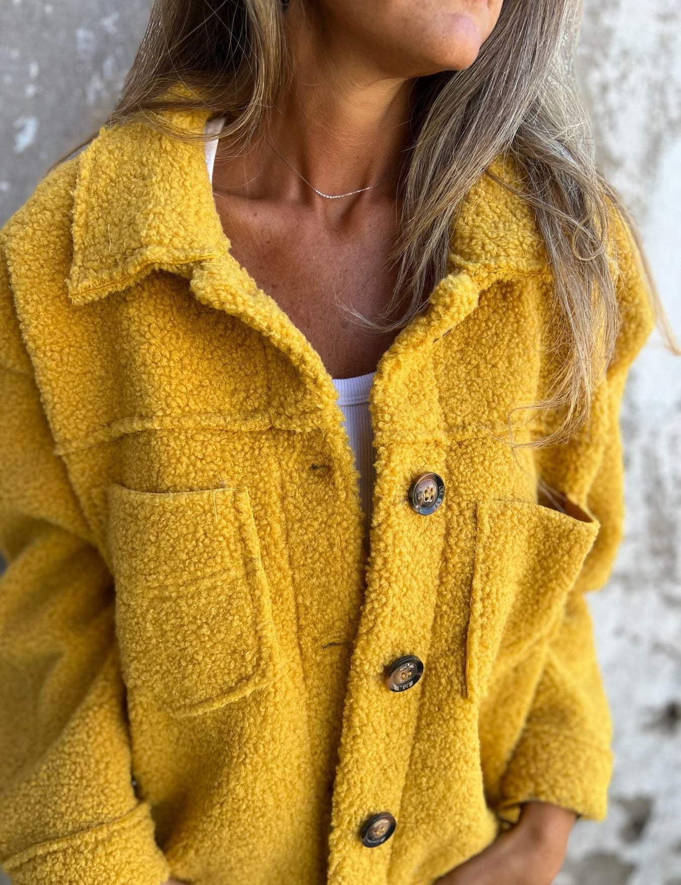 Women's Elegant Winter Coat Warm Wool Sherpa Fabric