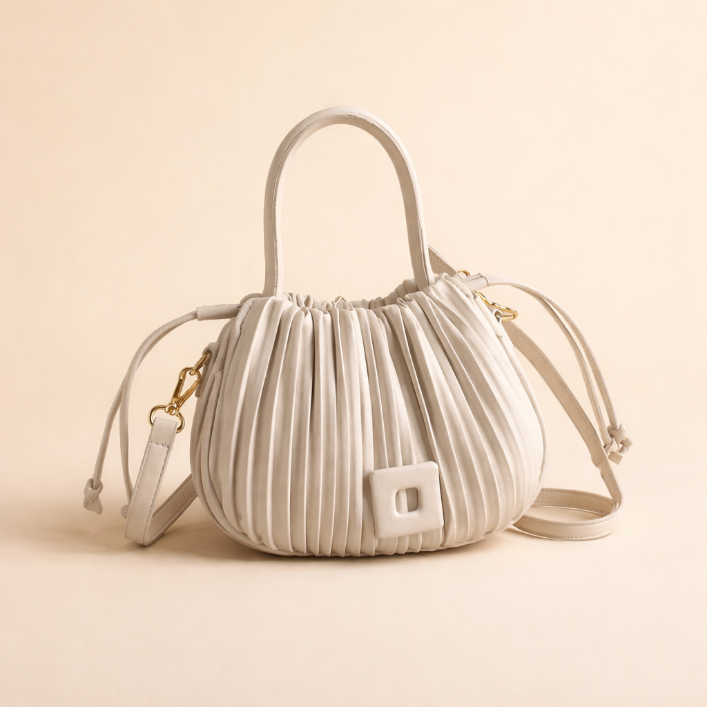 Sienna | Women’s Elegant Pleated Bucket Bag