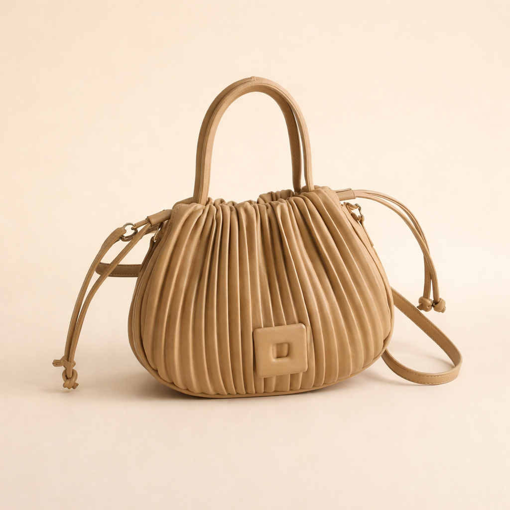 Sienna | Women’s Elegant Pleated Bucket Bag