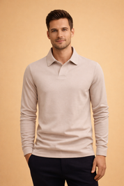 Rafael | Men's long-sleeved polo shirt with classic collar